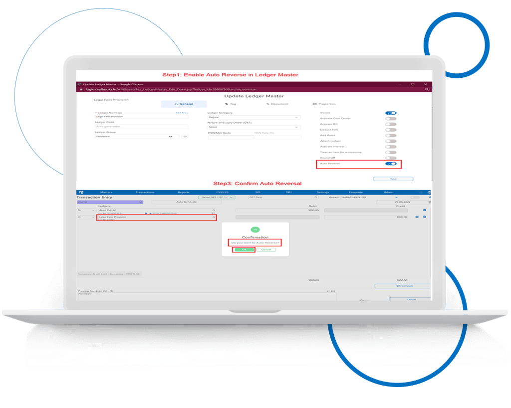 Auto Reversal of Provision Entries