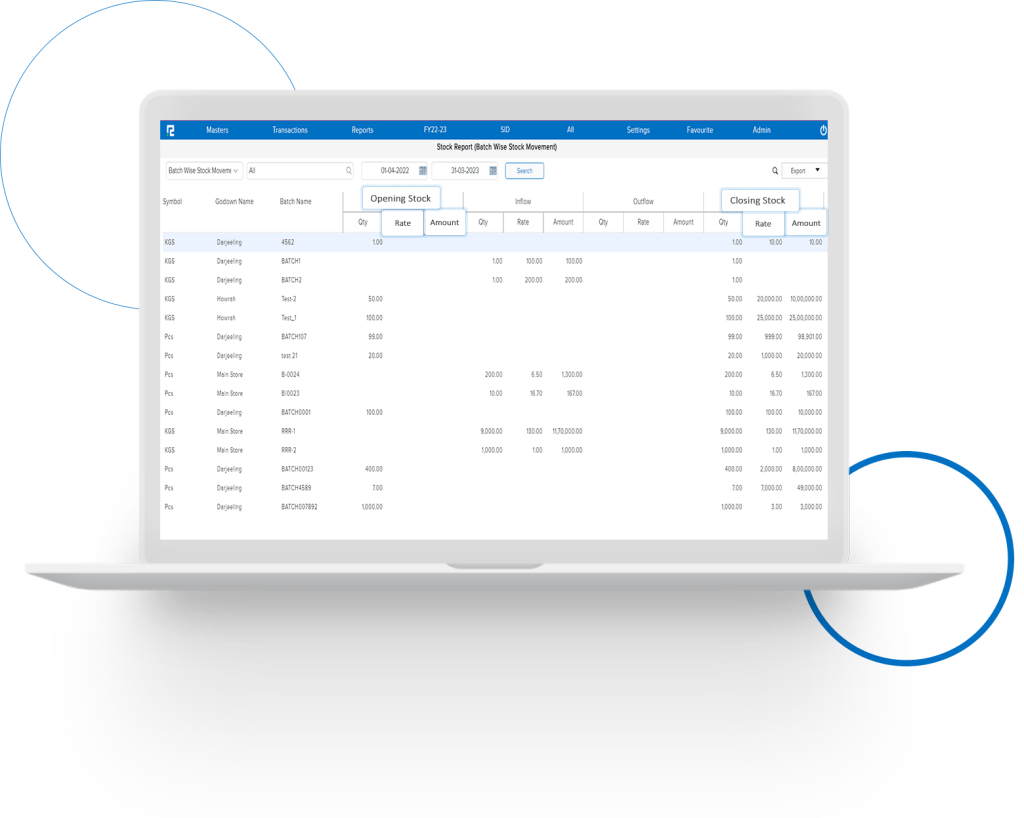 Batch Wise Stock Movement Report Enhancement