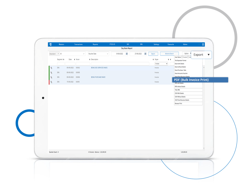 Bulk Invoice Print Option