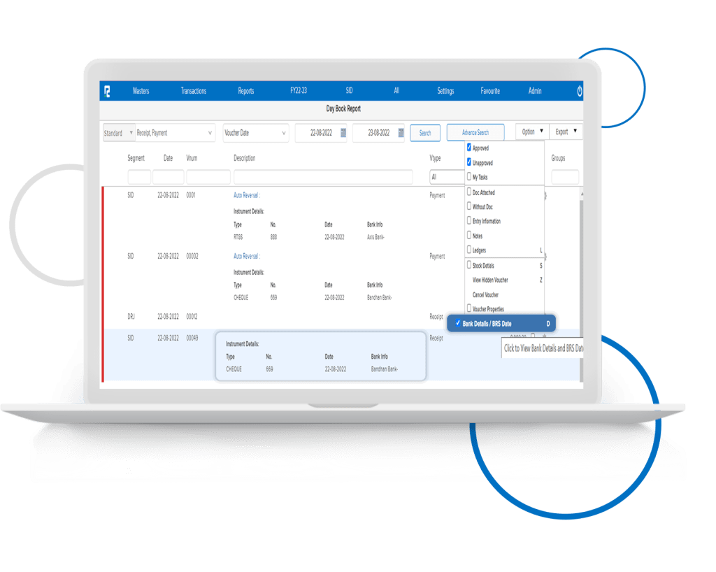 Day Book - New Option Added