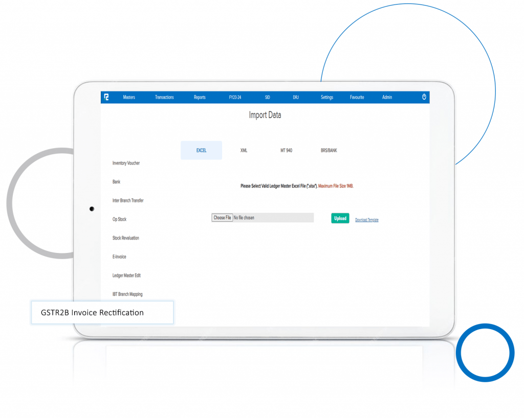 Excel Upload Feature in GSTR 2B Report