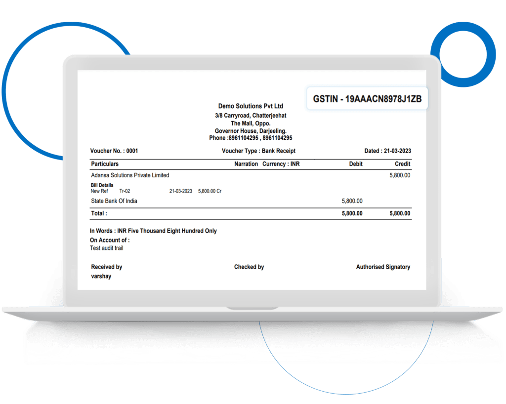 GSTIN Print on Vouchers