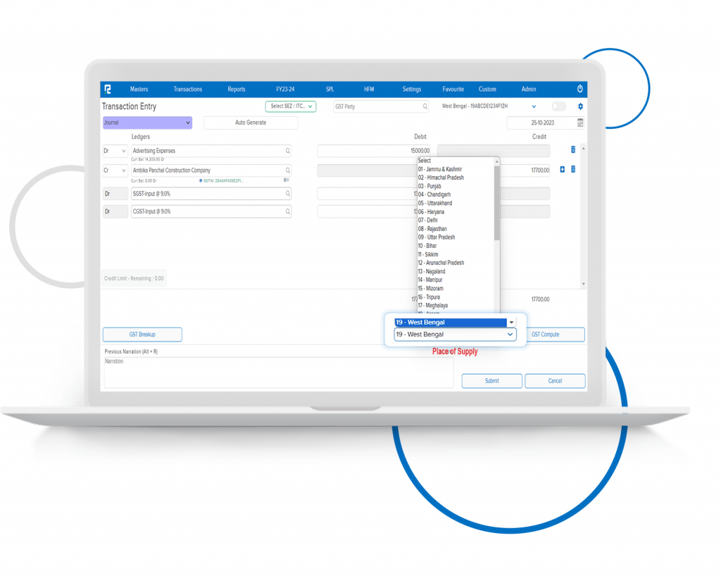 Manual Place of Supply Selection for Exception Handling