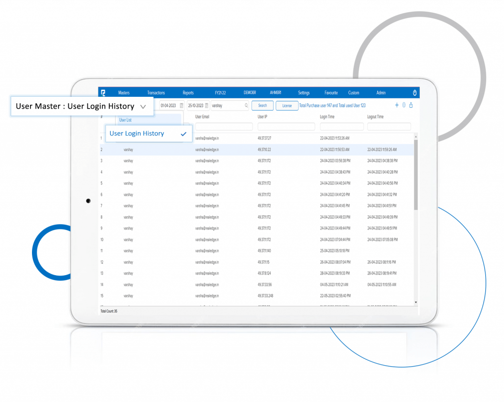 User Login History Now Accessible on User Listing Page