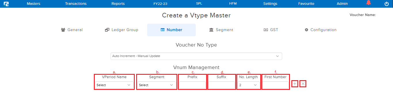 Auto-increment Manual update Screen