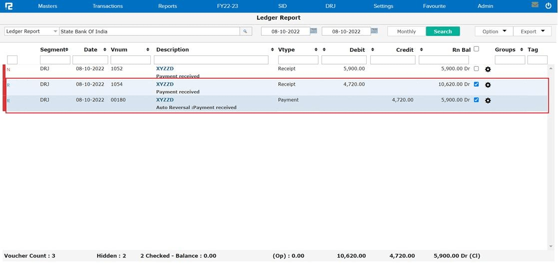 auto posting entries