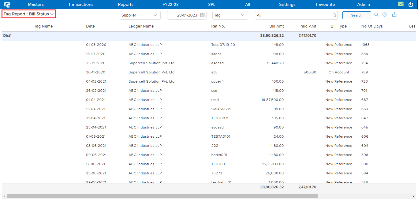 Bill Status