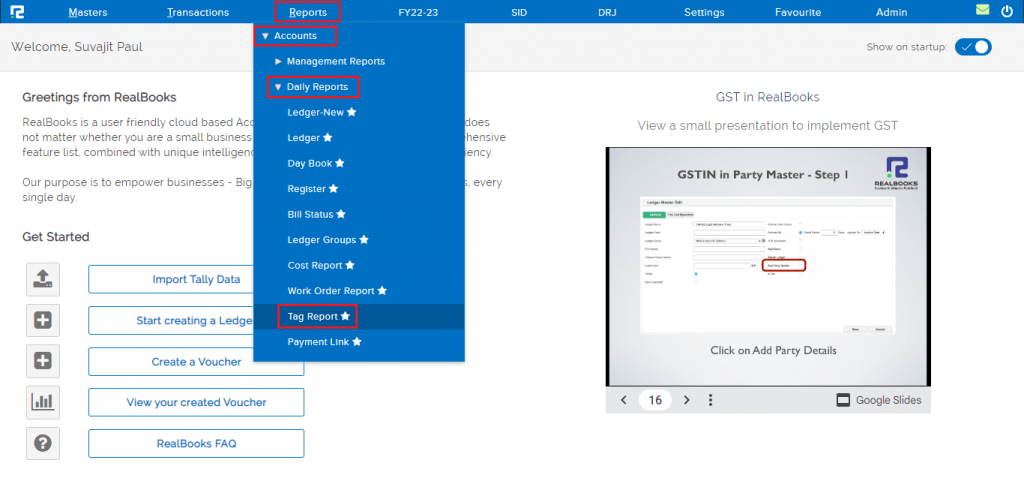 Tag Report - Realbooks | Cloud Accounting Software