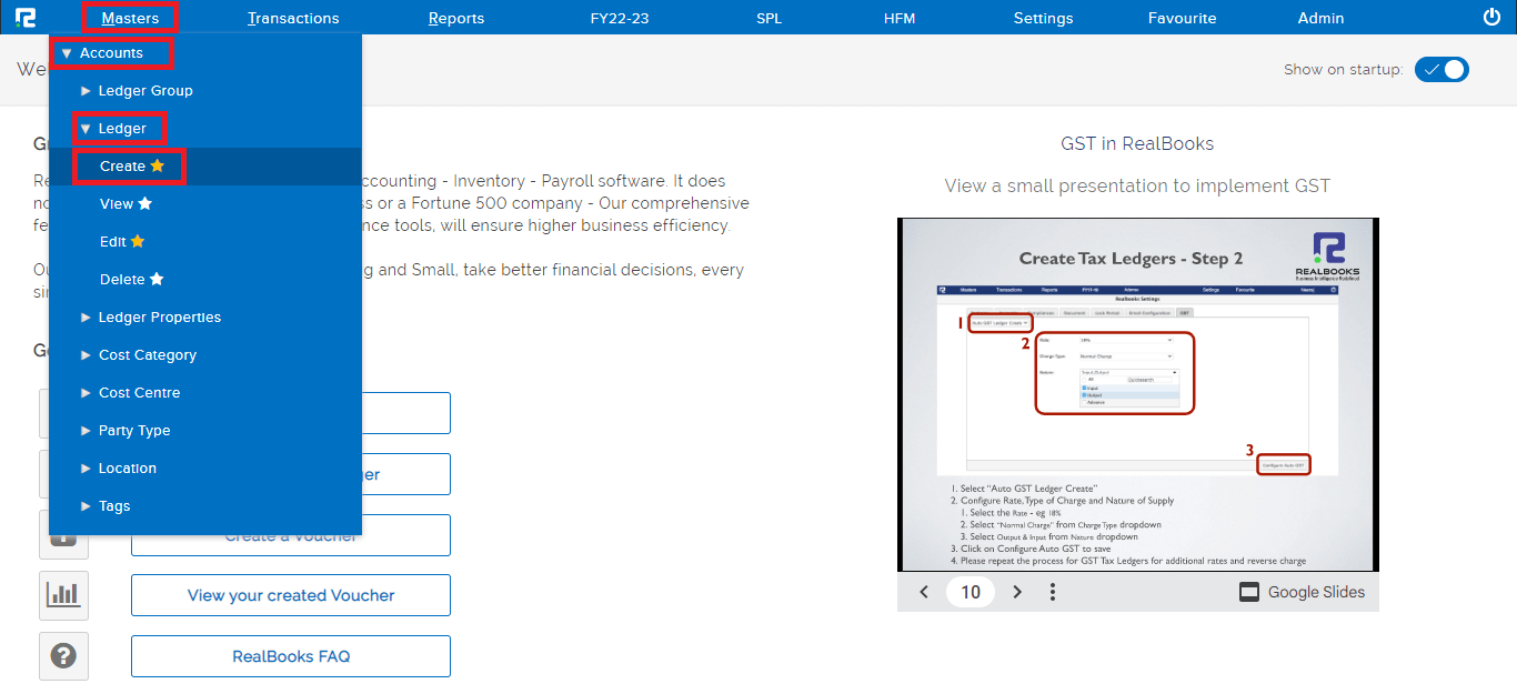 TDS ledger creation path