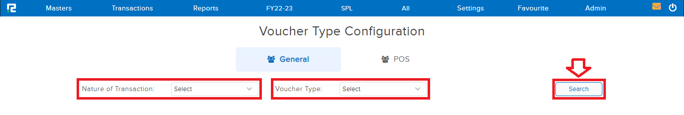 Txn configuration search