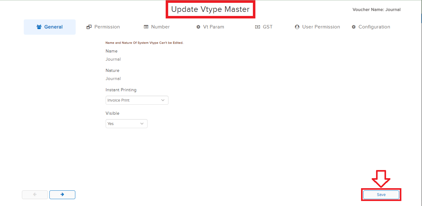 Update page for voucher