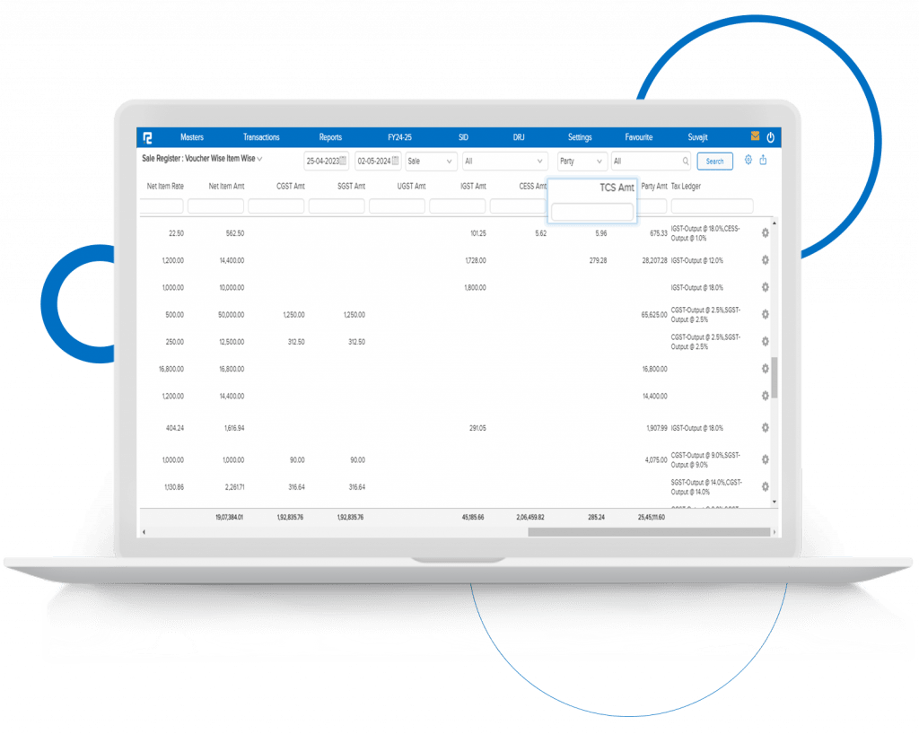 Need TCS Column In Sale Register