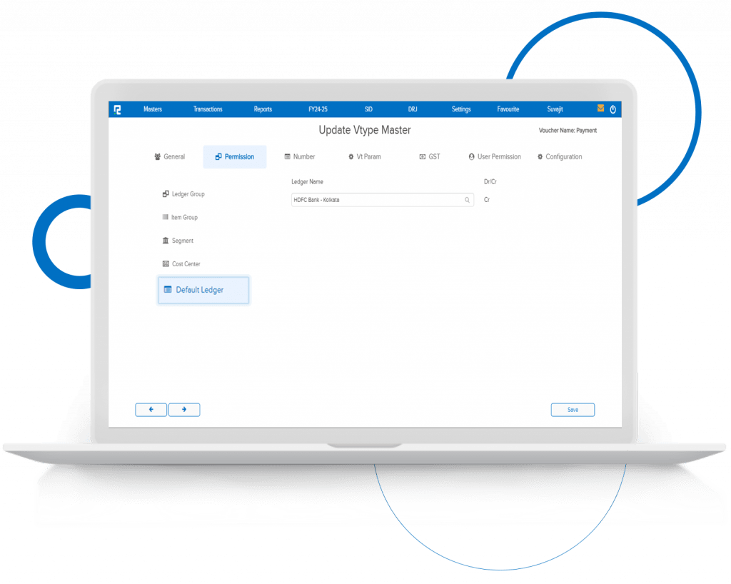 Default Ledger Configuration aditya