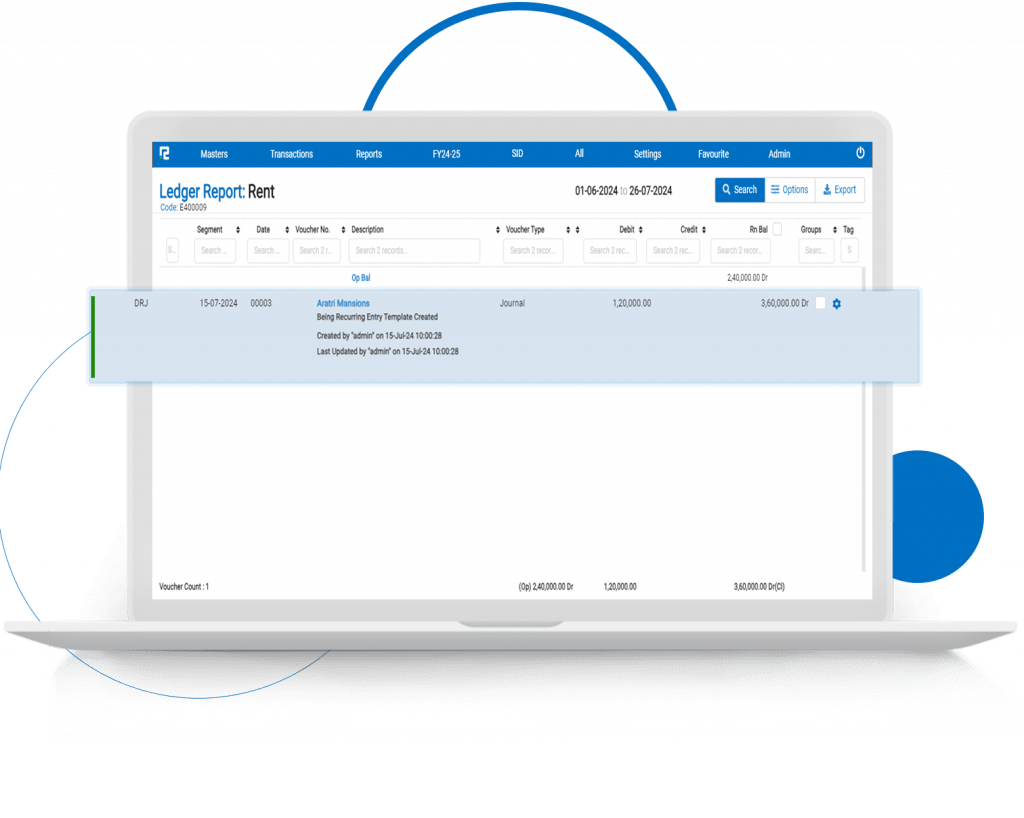 Recurring Voucher entries in realbooks
