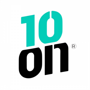 10 on logo