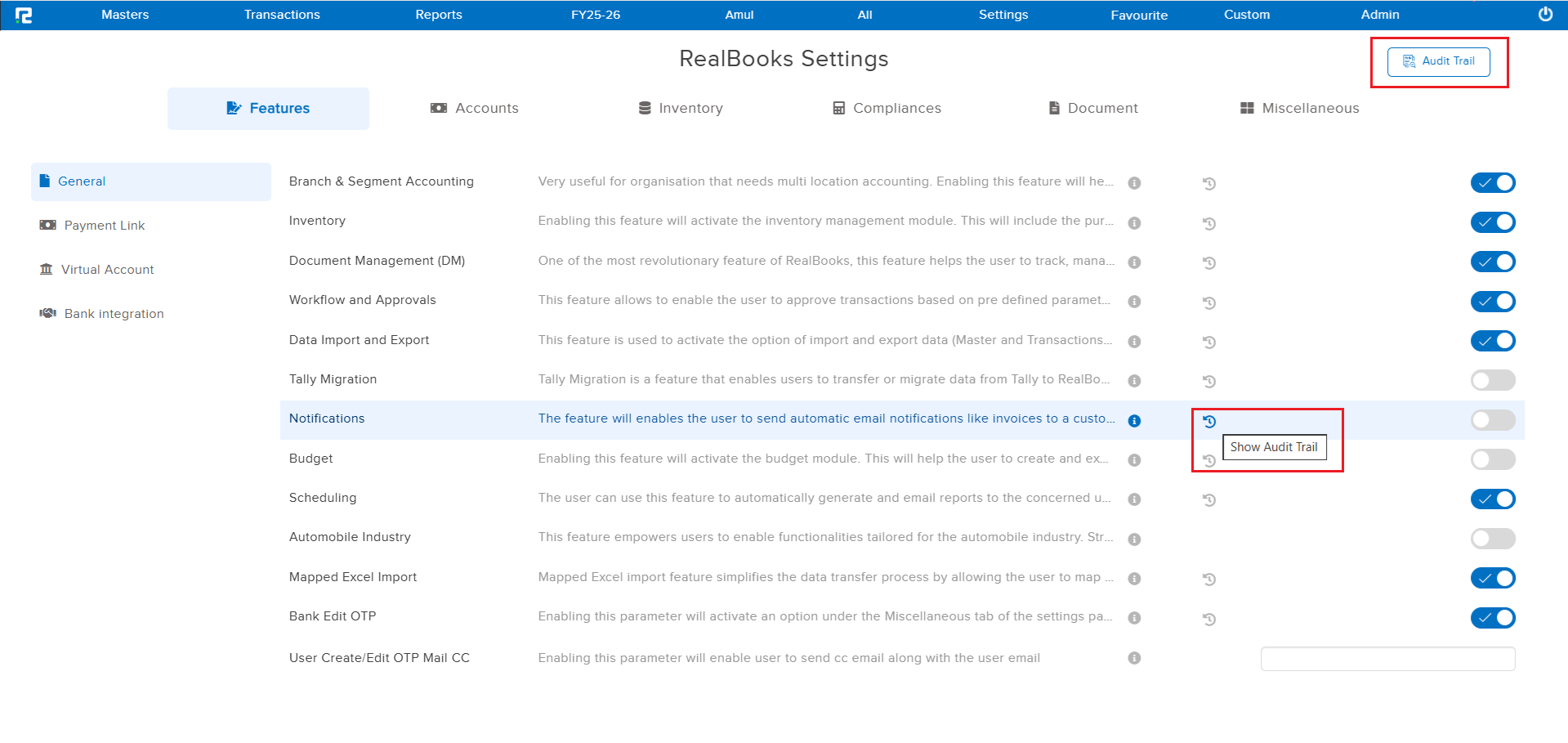 Settings Configuration