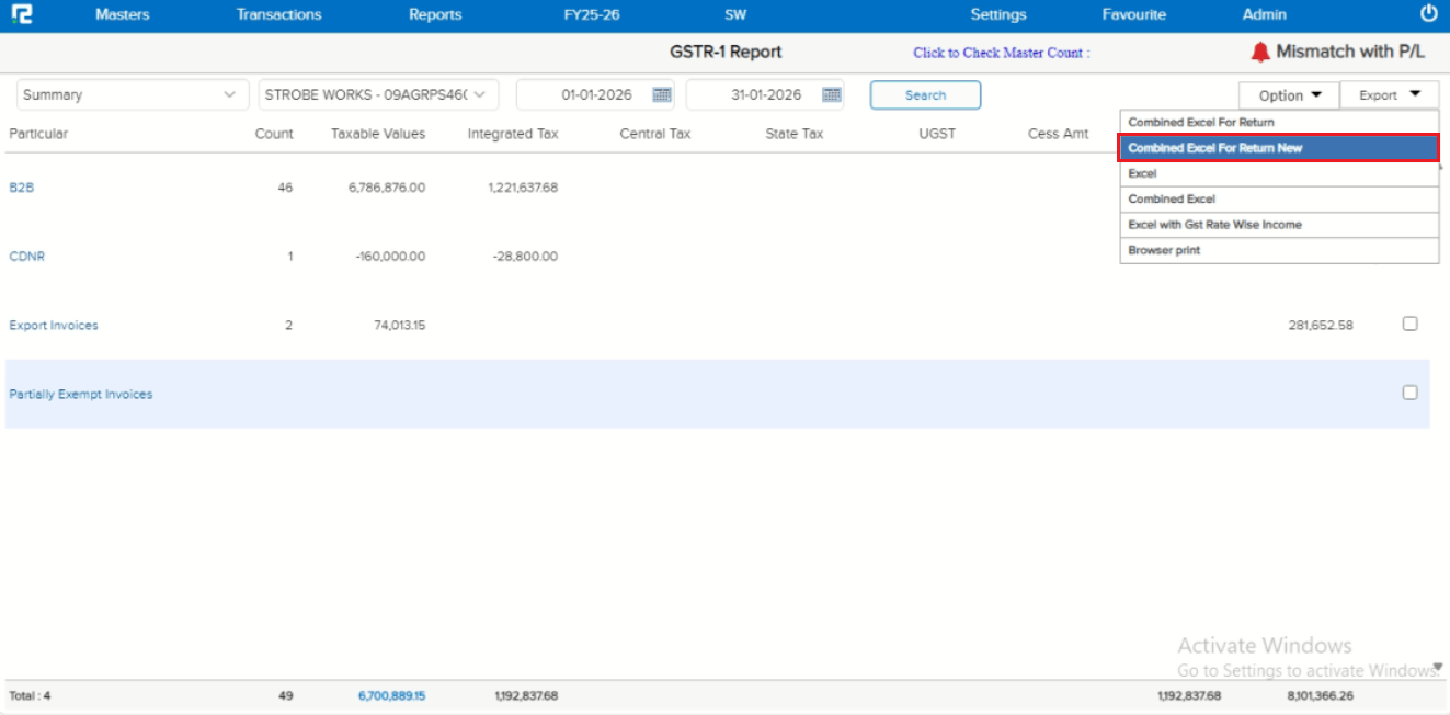 Entries out of order