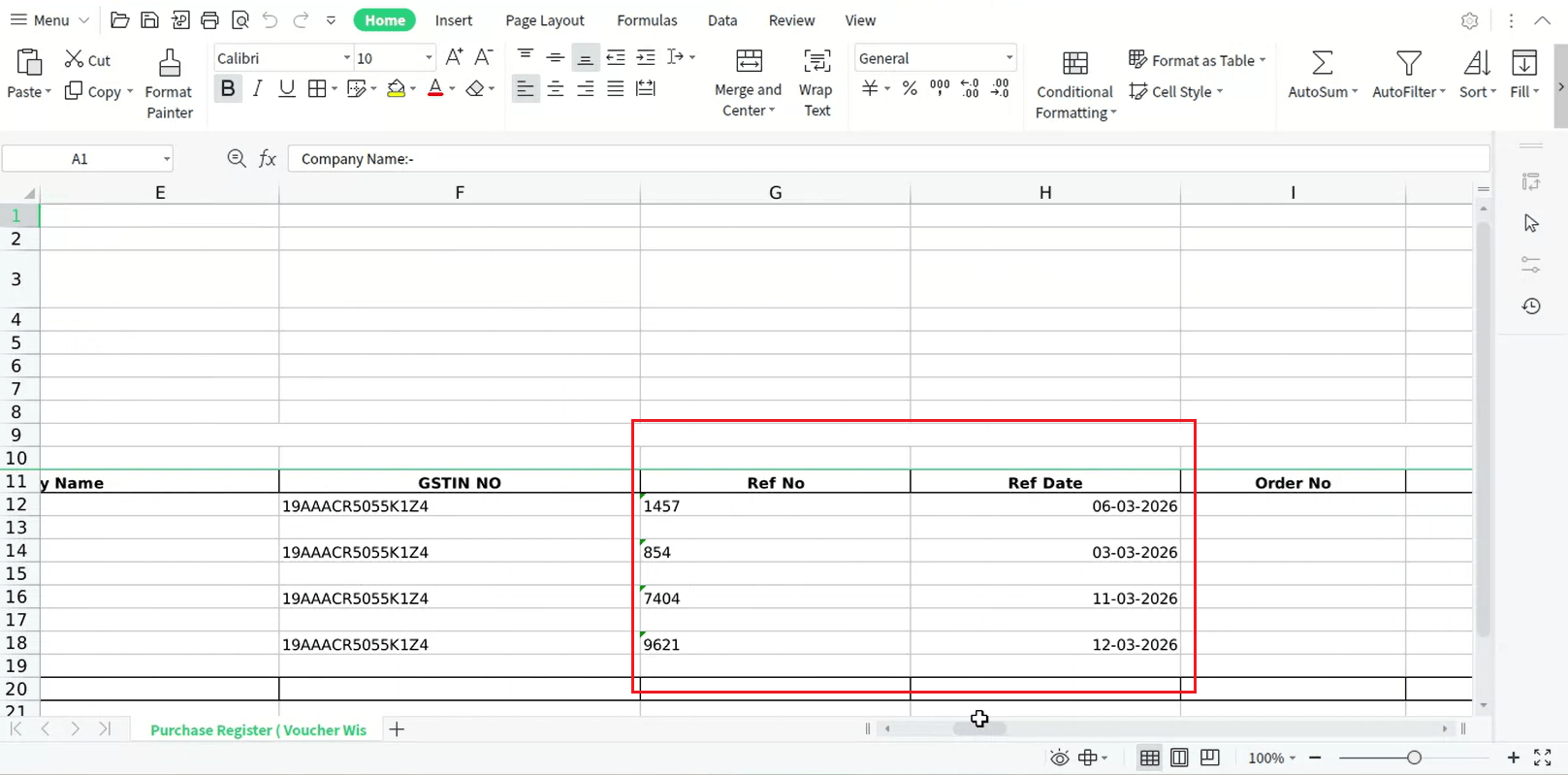 After - separate columns