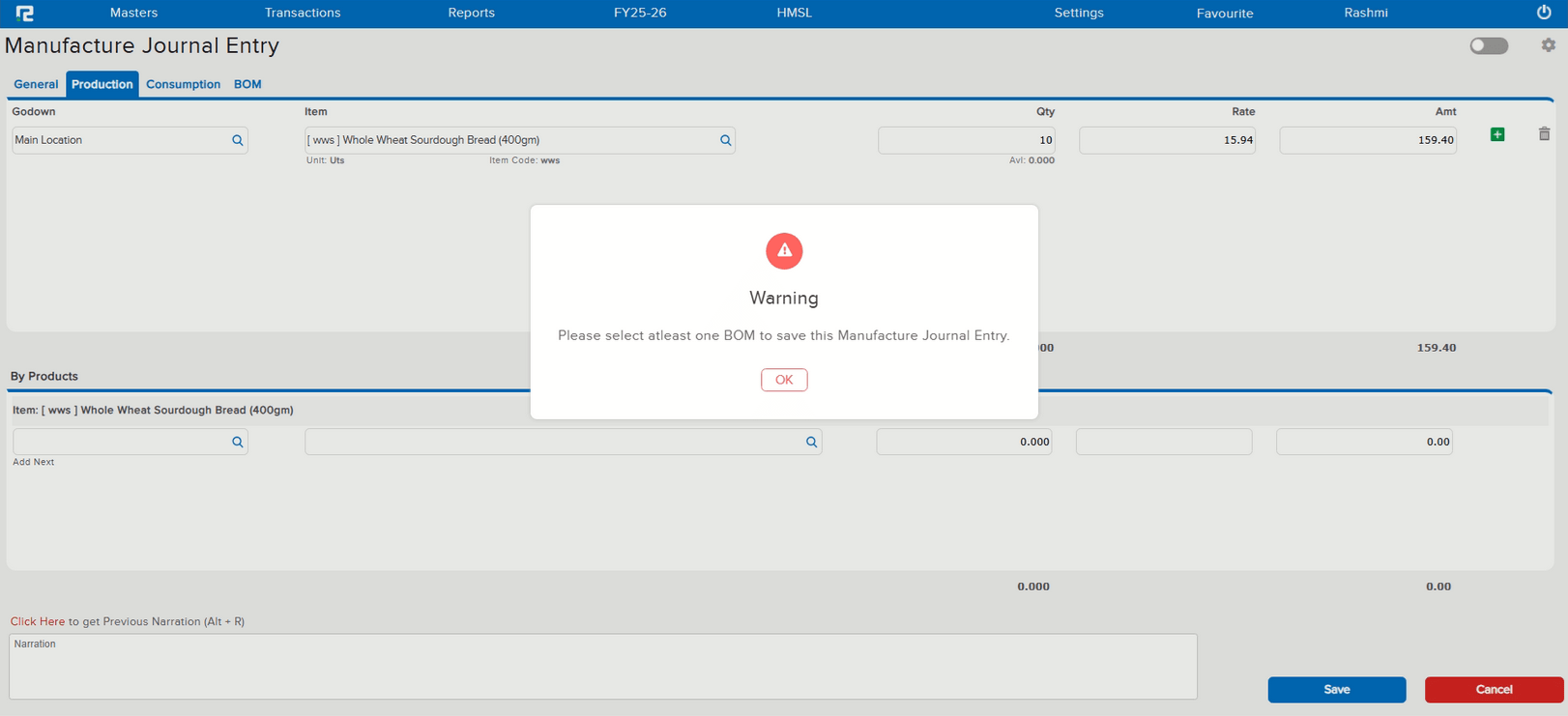 Multi-line save error