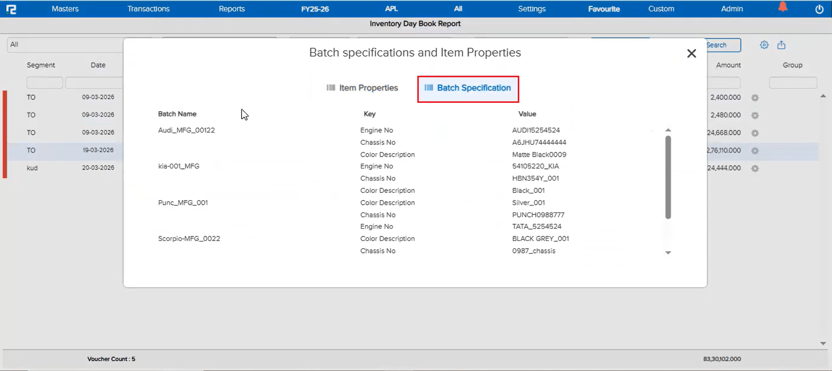 Item Properties disabled