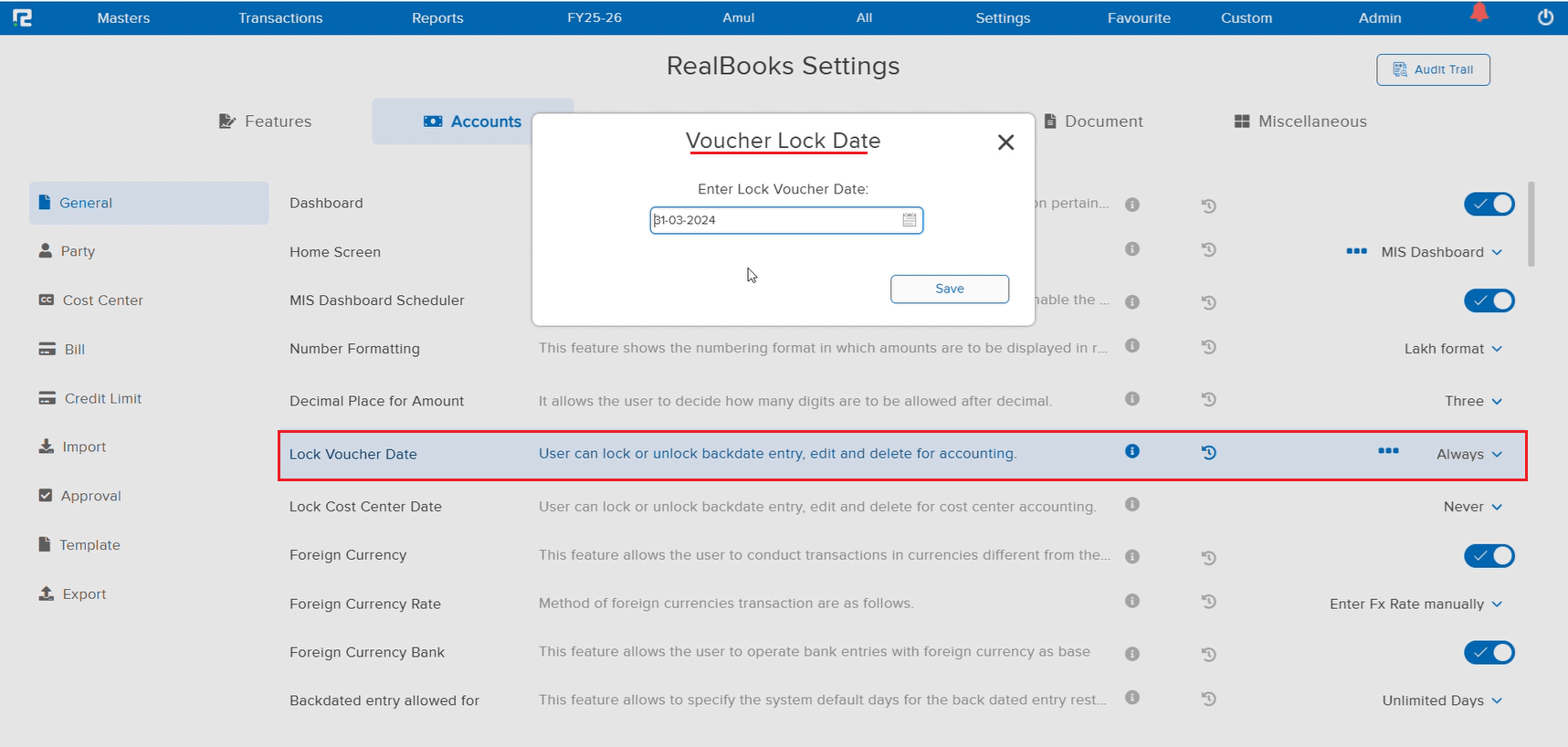 Lock Voucher Date updated
