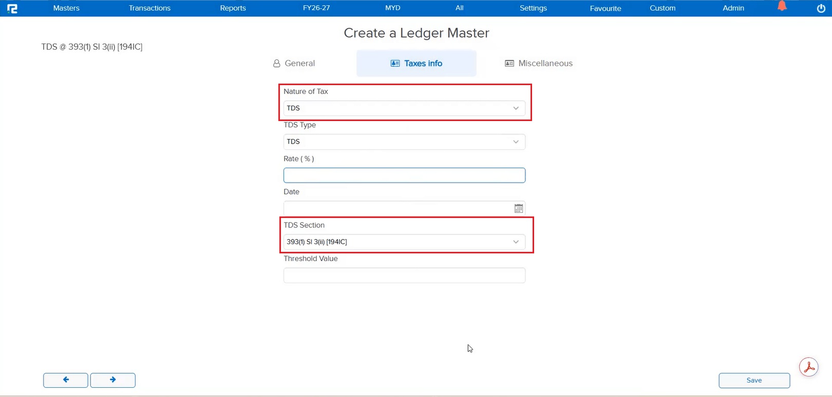 Updated TDS compliance sections