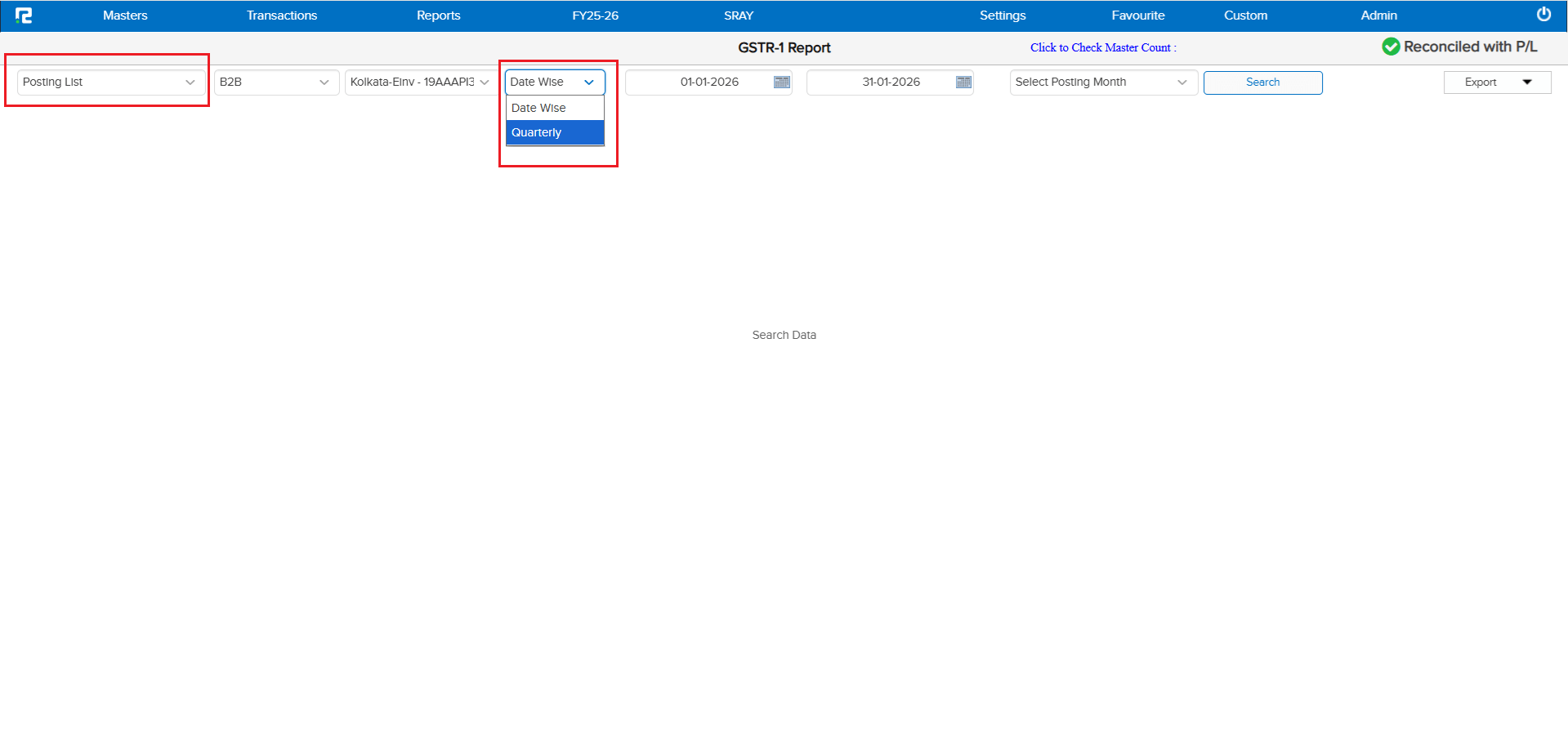 Quarterly toggle