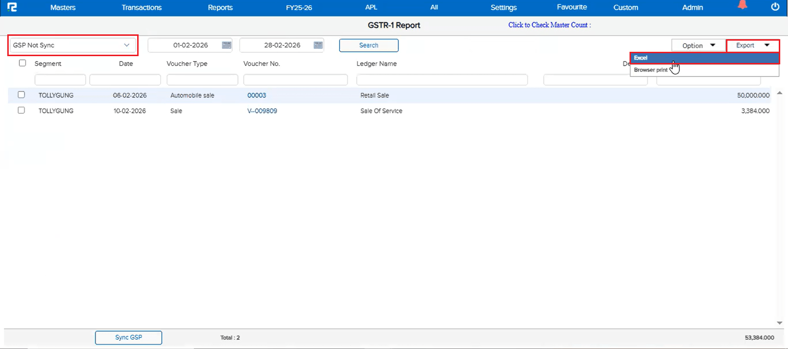 Blank Excel export