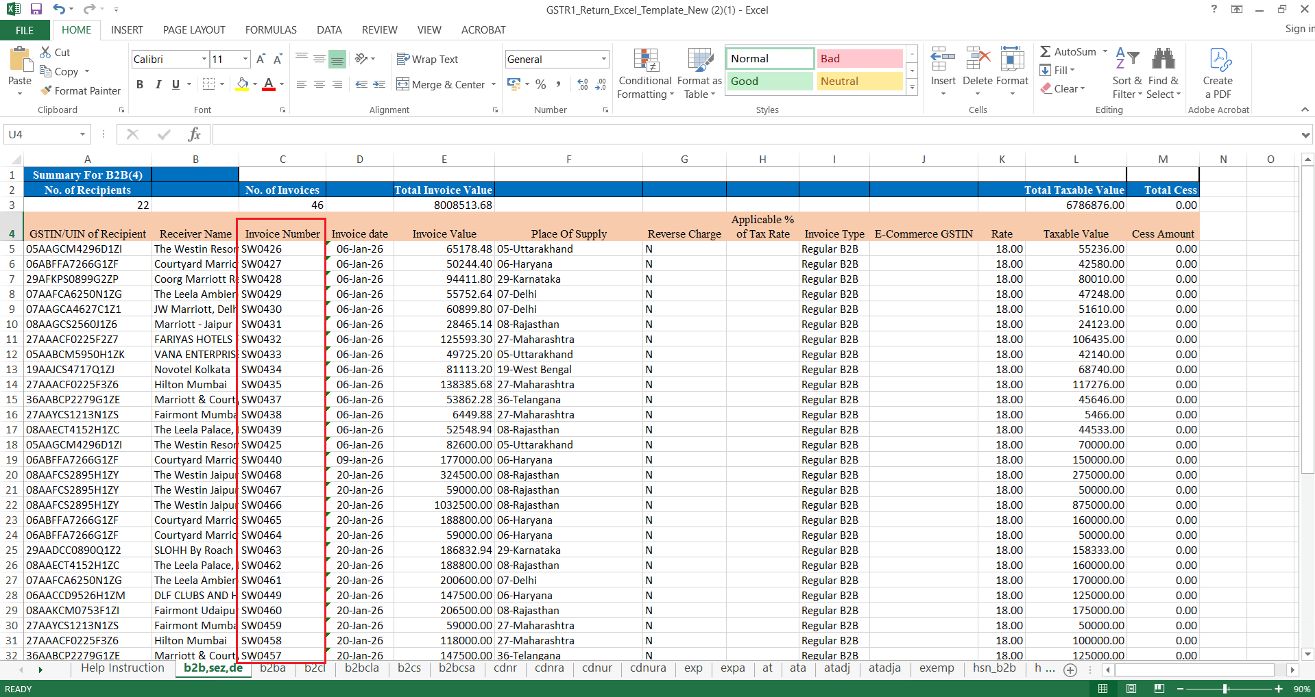 Export order fixed