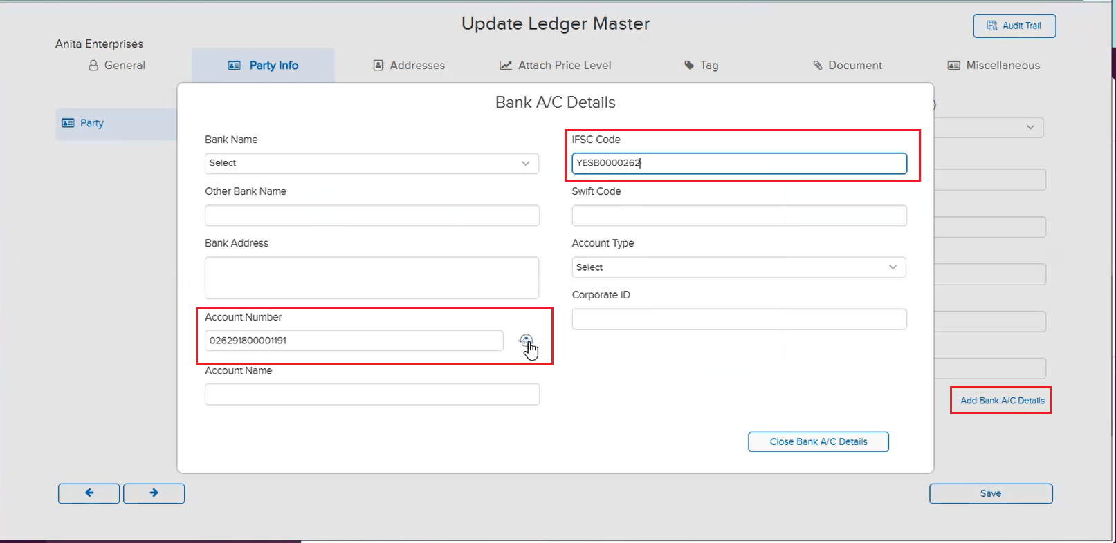 Cashfree bank validation