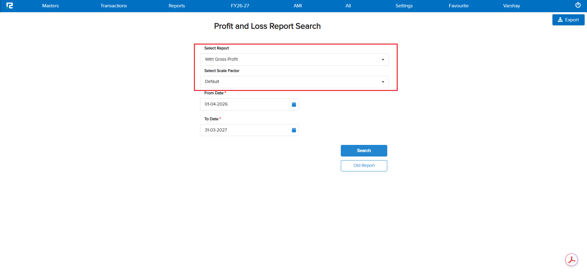 PNL With Gross Profit Scale Factor