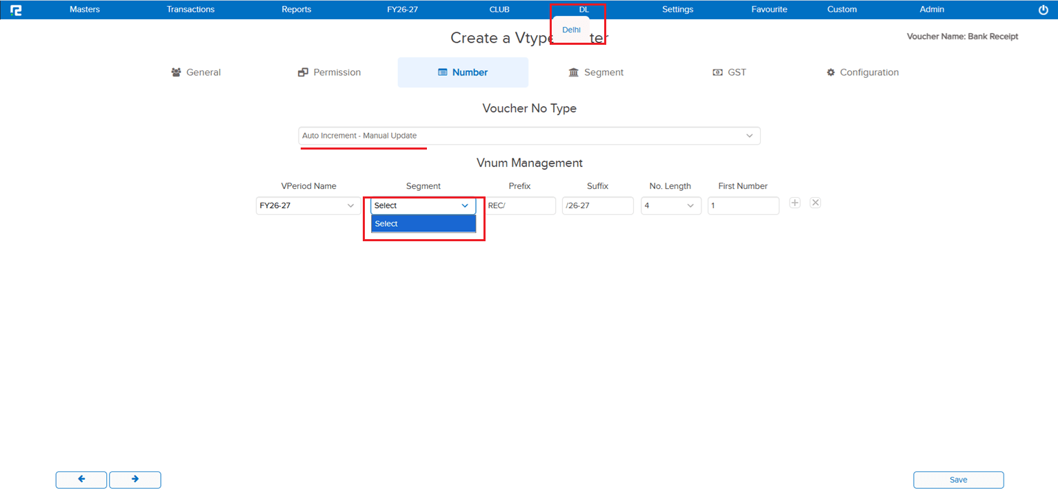 Segments hidden when TXN Allowed is disabled