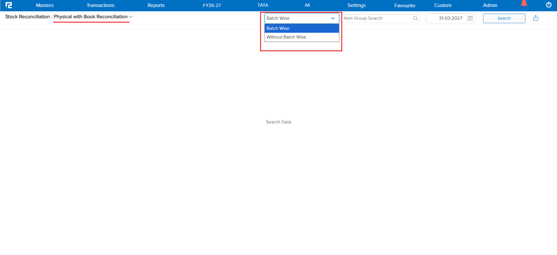 Physical vs Book Stock Reconciliation Report overview