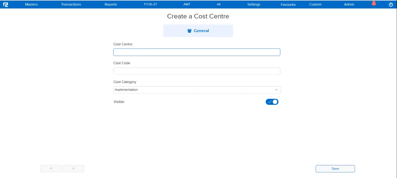 Cost Center Master party field issue