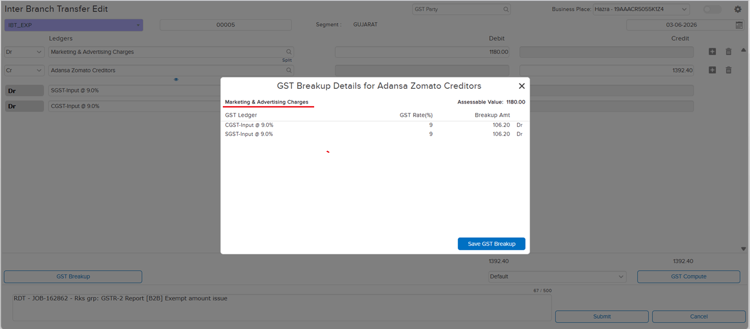 Exempt amount and blank invoice number before fix