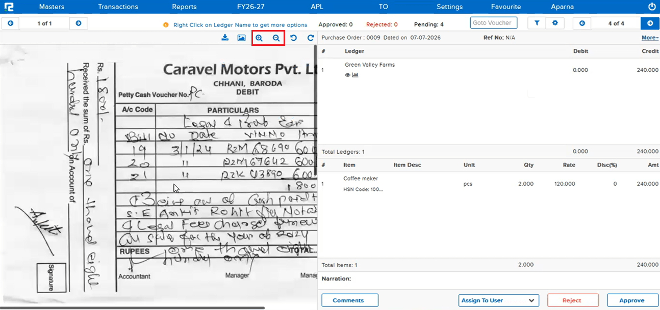 Full document loading correctly in approval list viewer after fix