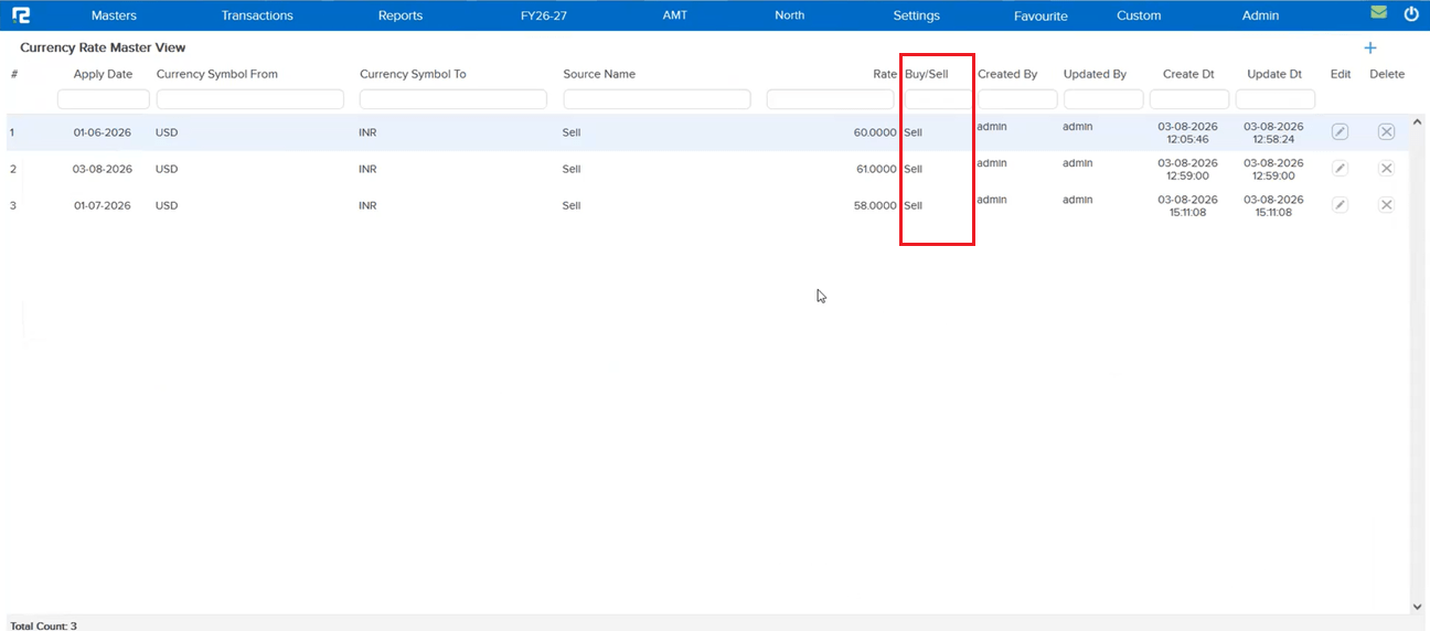 Foreign Exchange entry fetching the correct FX rate on the first selection as per Currency Master
